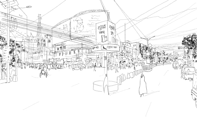 make architectural sketches from 3d, image etc