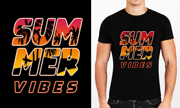 do custom graphic and typography t shirt design