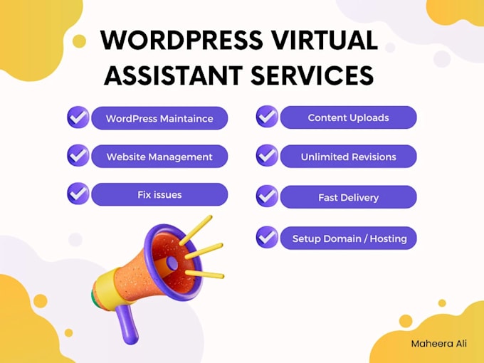 be your fastest wordpress virtual assistant to support, fix, consult wordpress