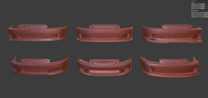 create you a 3d car part for game