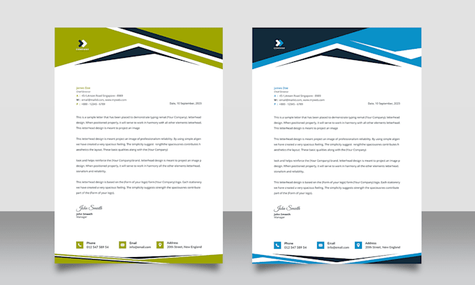 do create company letterhead design with editable file