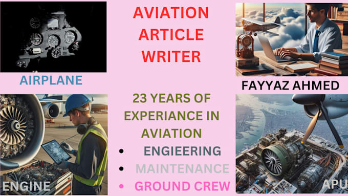 write professional articles, assignments, and presentations on aviation