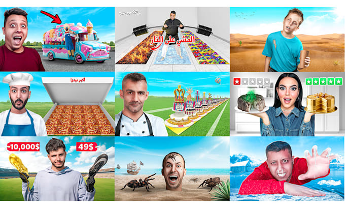 design high CTR mrbeast youtube thumbnails