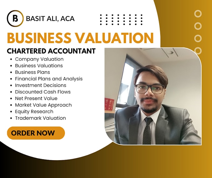 do business valuation, startup company valuation and financial analysis