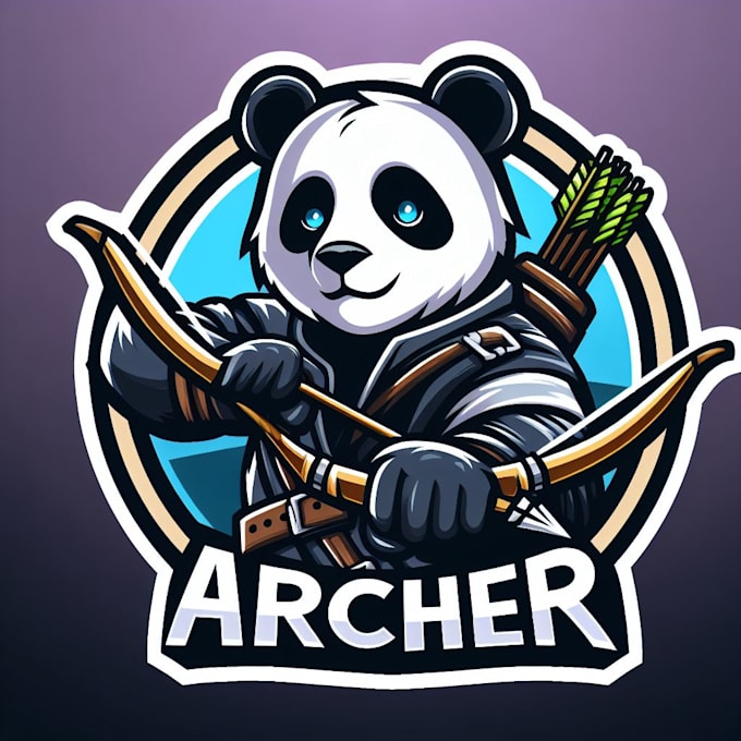 Design outstanding panda archer esport mascot logo for you by Jakia ...