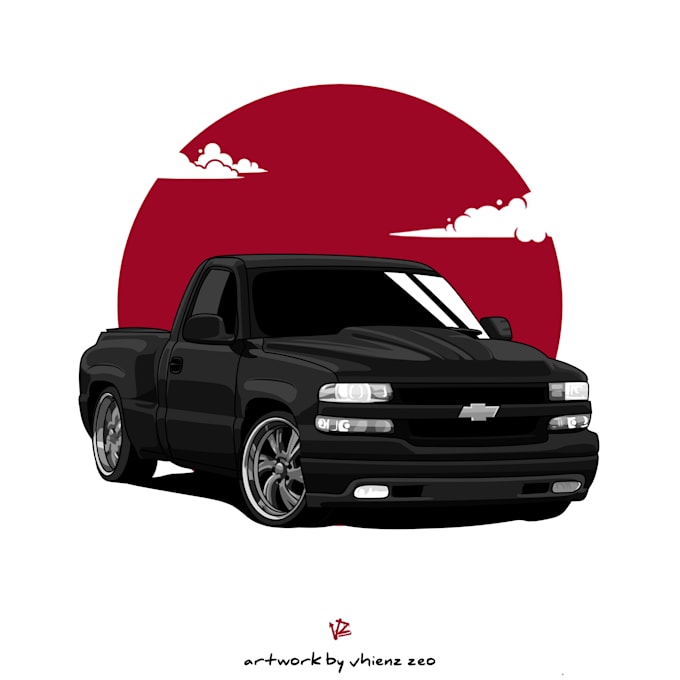 make detailed design car vector illustration in 2 days