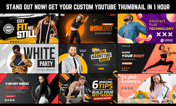 design awesome youtube thumbnail in 1 hour