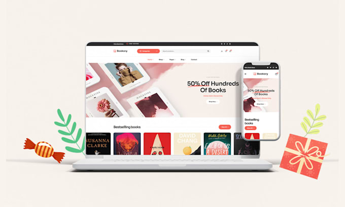 design a professional ebook author website for you