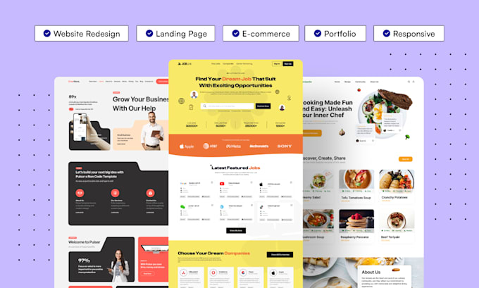 design figma website, UI, UX, and landing page