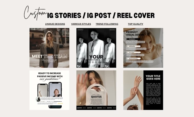 create custom instagram social media canva templates for your brand