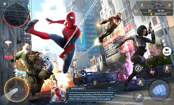 design stunning game UI, gui, hud for your mobile games