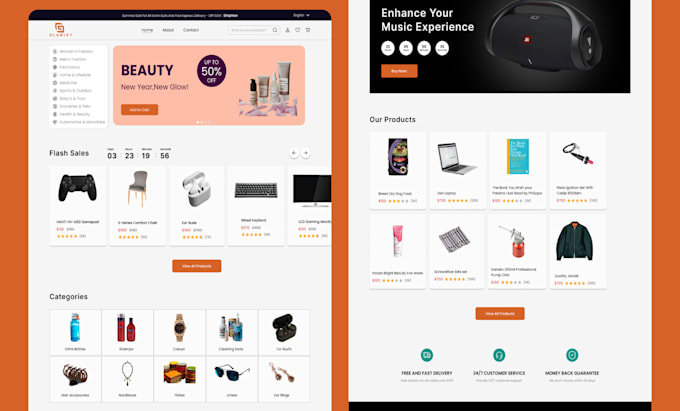 do UI UX website design in figma