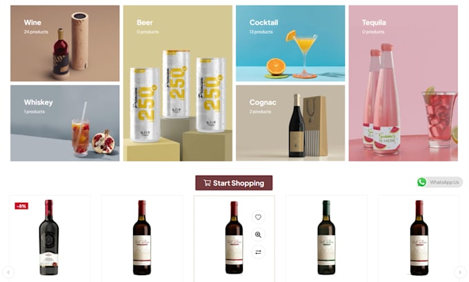 design profitable wine shopify store beverages and tea store wine website