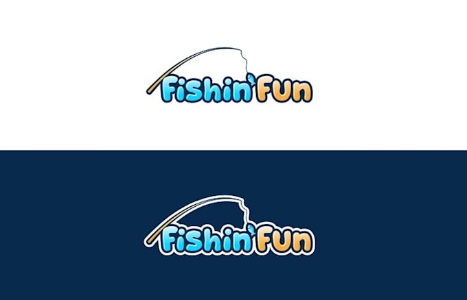 design awesome fishing fun logo