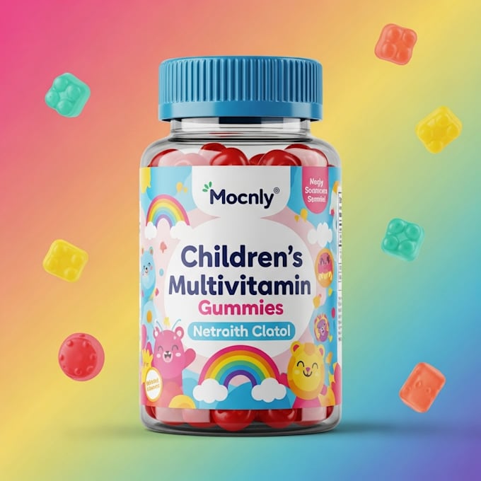 design professional supplement label for kids
