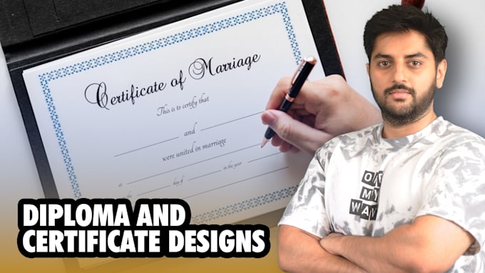 do custom certificate design diploma or award certificate