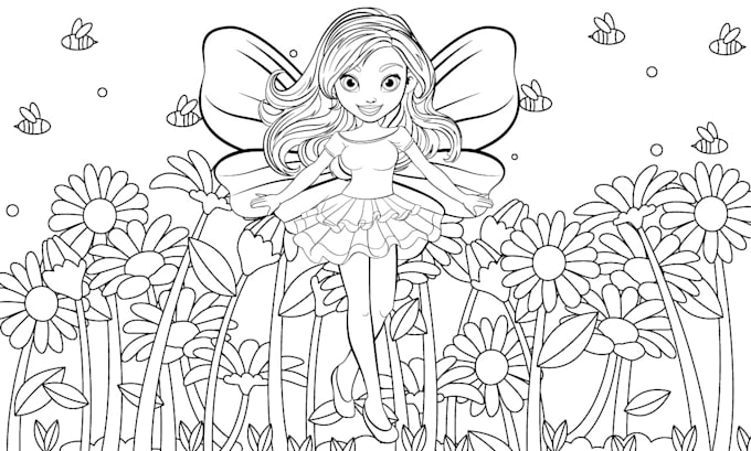 create children colouring book pages or full book