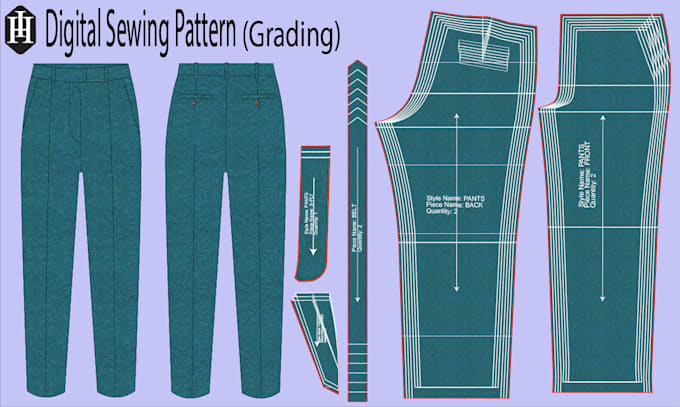 design fashion dress sewing cad clothing garments apparel PDF patterns