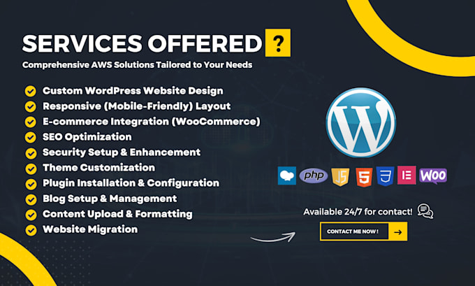 design and develop a professional wordpress website for your business