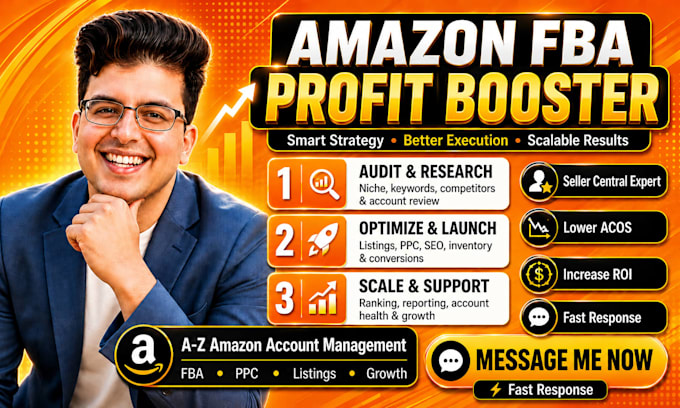 be your amazon fba virtual assistant and amazon account manager
