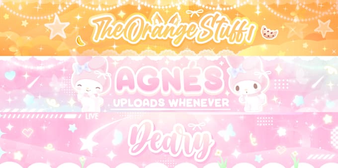 design a cute youtube banner for you