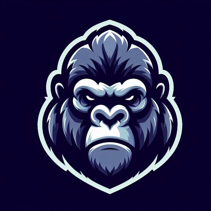 make modern gorilla head mascot logo design for your business