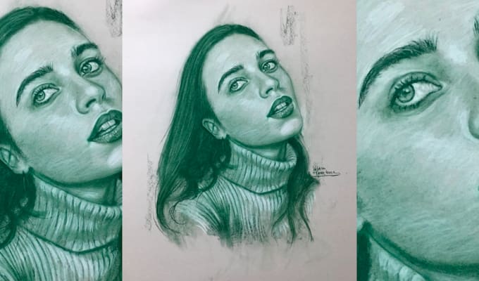 draw a beautiful pencil portrait