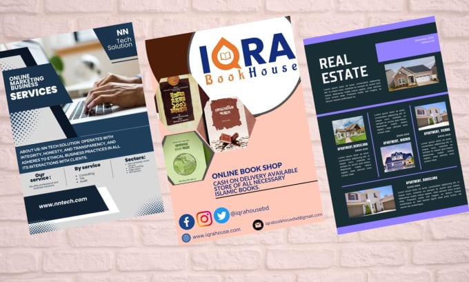 design flyer for medical, rastaurant, buisness, personal use