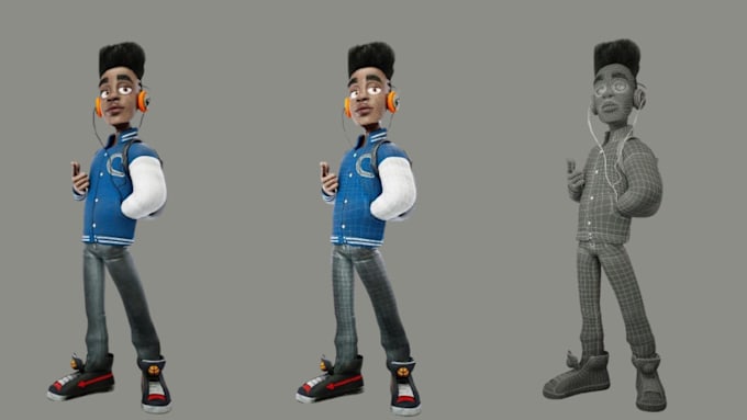 do 3d cartoon character, 3d character modeling