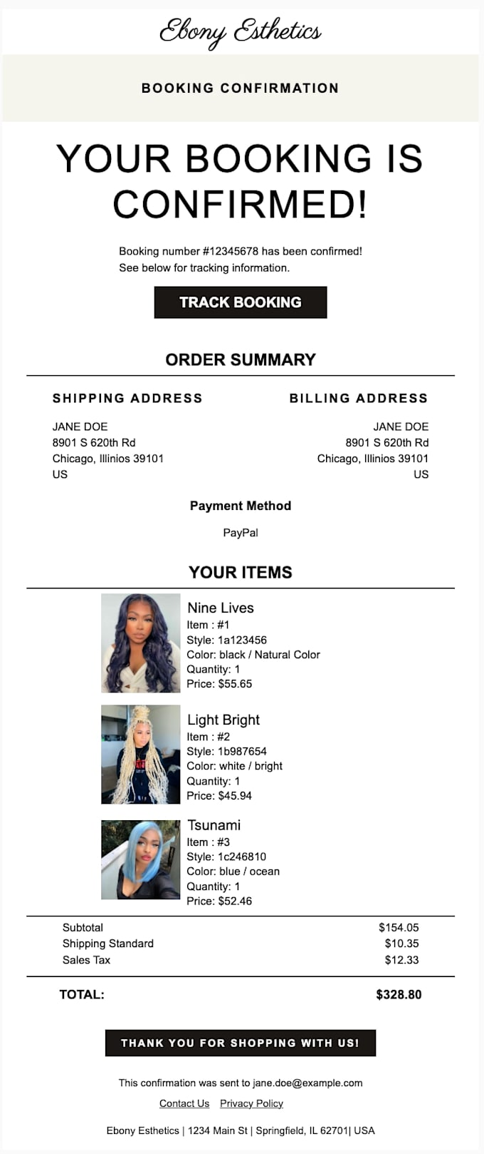 design and develop an editable email template
