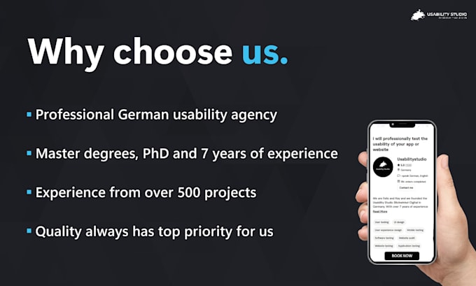 provide professional usability testing consultation