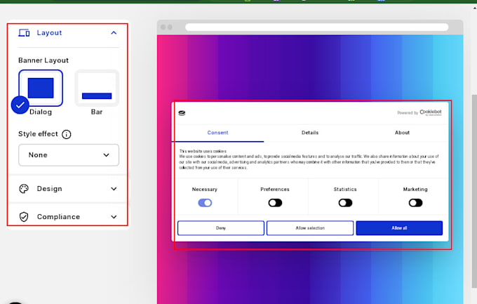 set cookie consent banner mode v2 for gdpr compliant with GTM