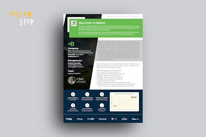 design one pager executive summary, investment teaser or resume design