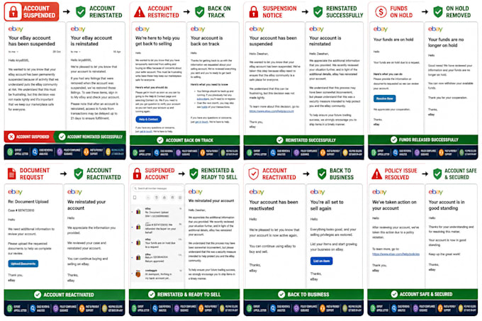 help with ebay account reinstatement, mc011 and mc999 appeal