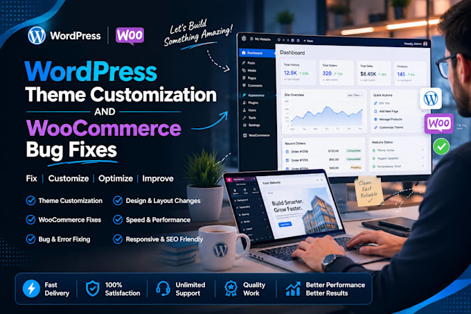 do wordpress theme customisation and woocommerce bug fixes