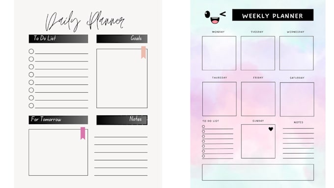 design minimalist planner, journal design, tracker for your business
