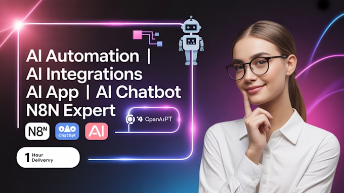 be your ai automation, ai integrations, ai app, ai chatbot, n8n expert