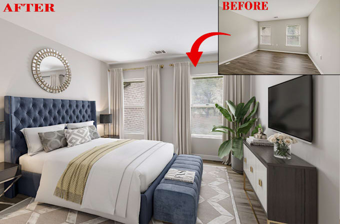 do virtual staging, virtual renovation, and 2d,3d floorplan for your listing