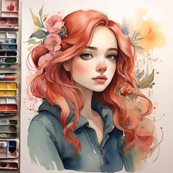 draw handmade watercolor illustration