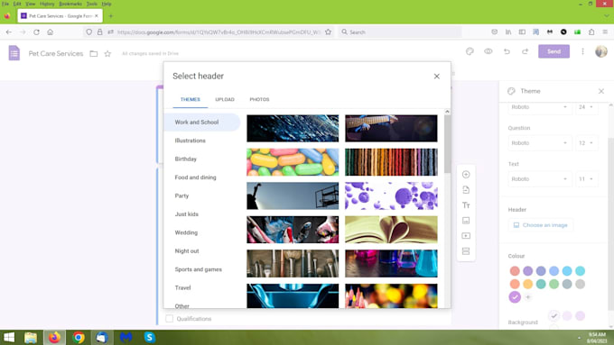 make google forms, questionnaires, online survey form