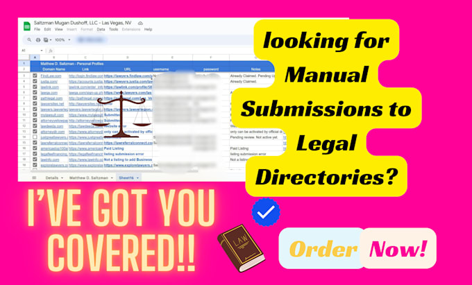 do submissions to do follow legal, attorney, law firm directories