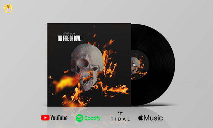 create a modern album cover and cd cover artwork