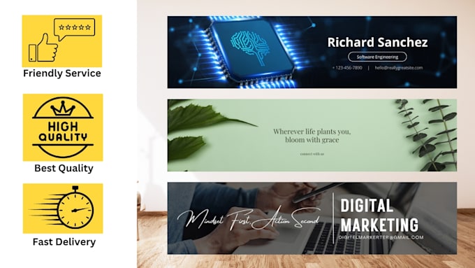 professional linkedin background design