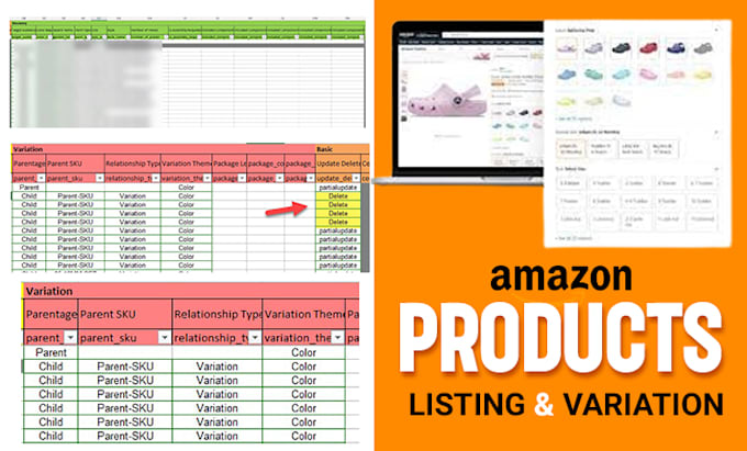 create amazon product variation listing or fix amazon listing