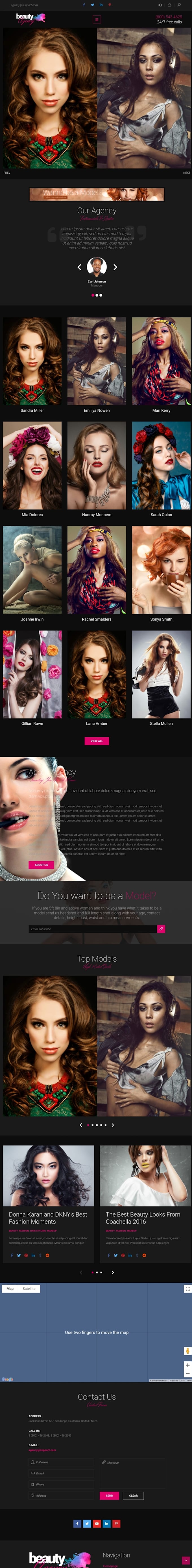 do responsive model agency website design