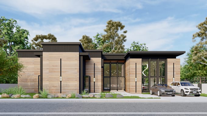 do architectural 3d modeling, 3d rendering of  house, home