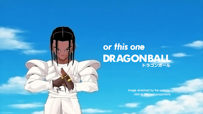 draw custom dragonball z character art, 90s anime illustration