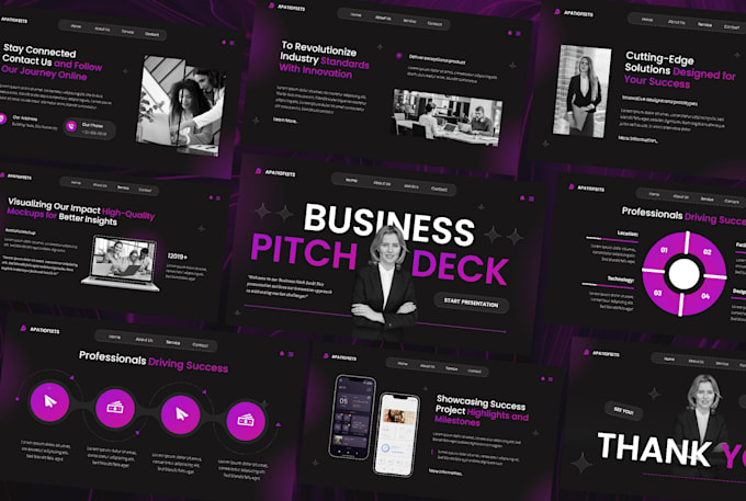 do powerpoint presentation design, pitch deck design, canva, investor deck