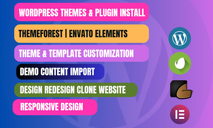 do themeforest wordpress theme installation and customization professionally