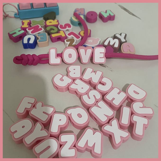 create custom 3d letter charms ready for 3d printing